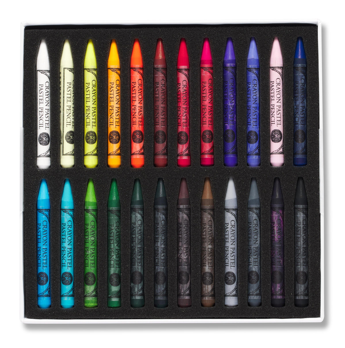 Sennelier Half Pastel Pencil Set – 24 Assorted with 24 Empty Slots