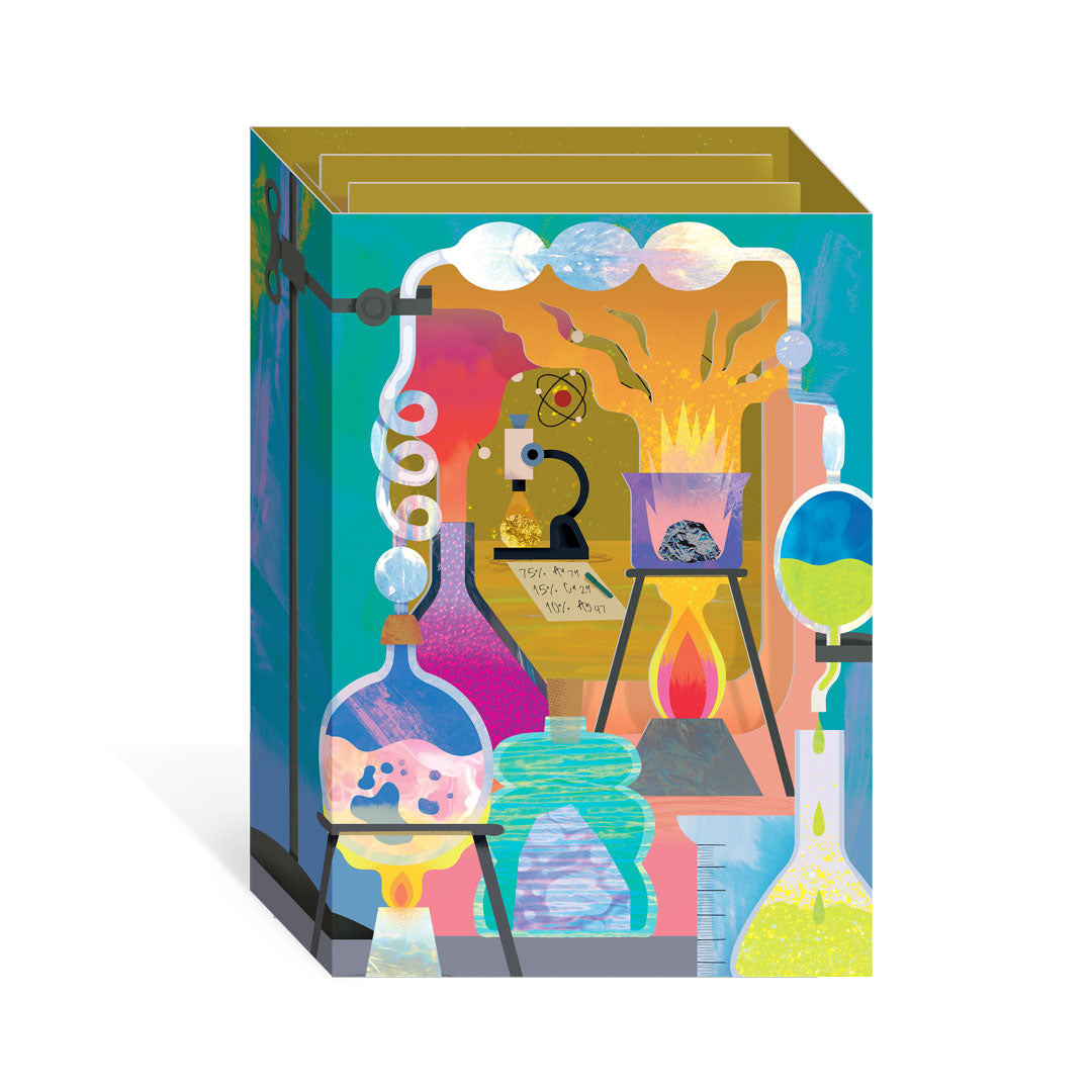 Chemistry Set Greeting Card (3D) (13673) - ** Free Display Item **