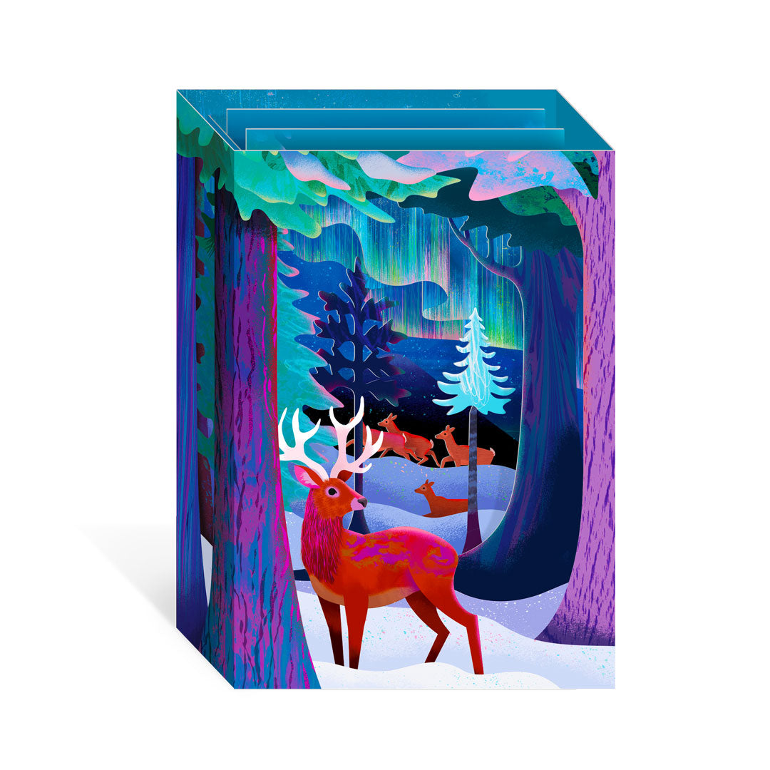 Northern Lights Greeting Card - Layers (3D)(13678) - ** Free Display Item **