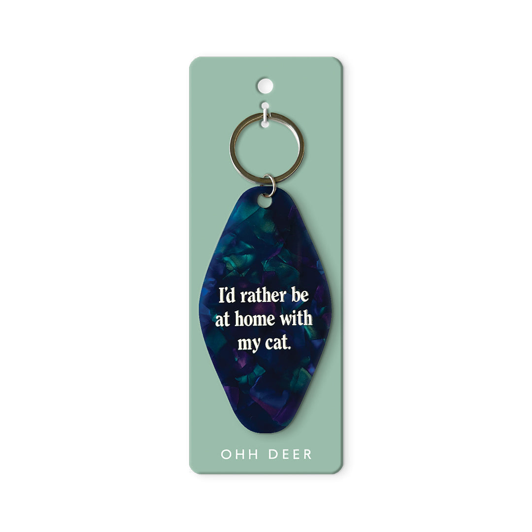 At Home With My Cat Keyring (13401)