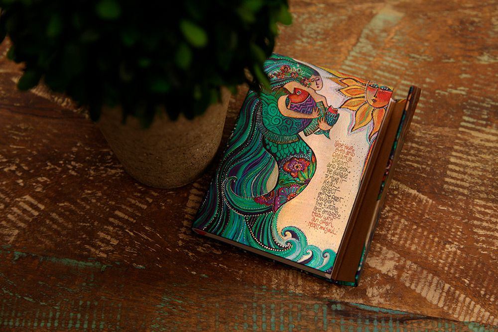 Paperblanks Ocean Song Midi Hardback Journal – Lined, 160 Pages – design detail