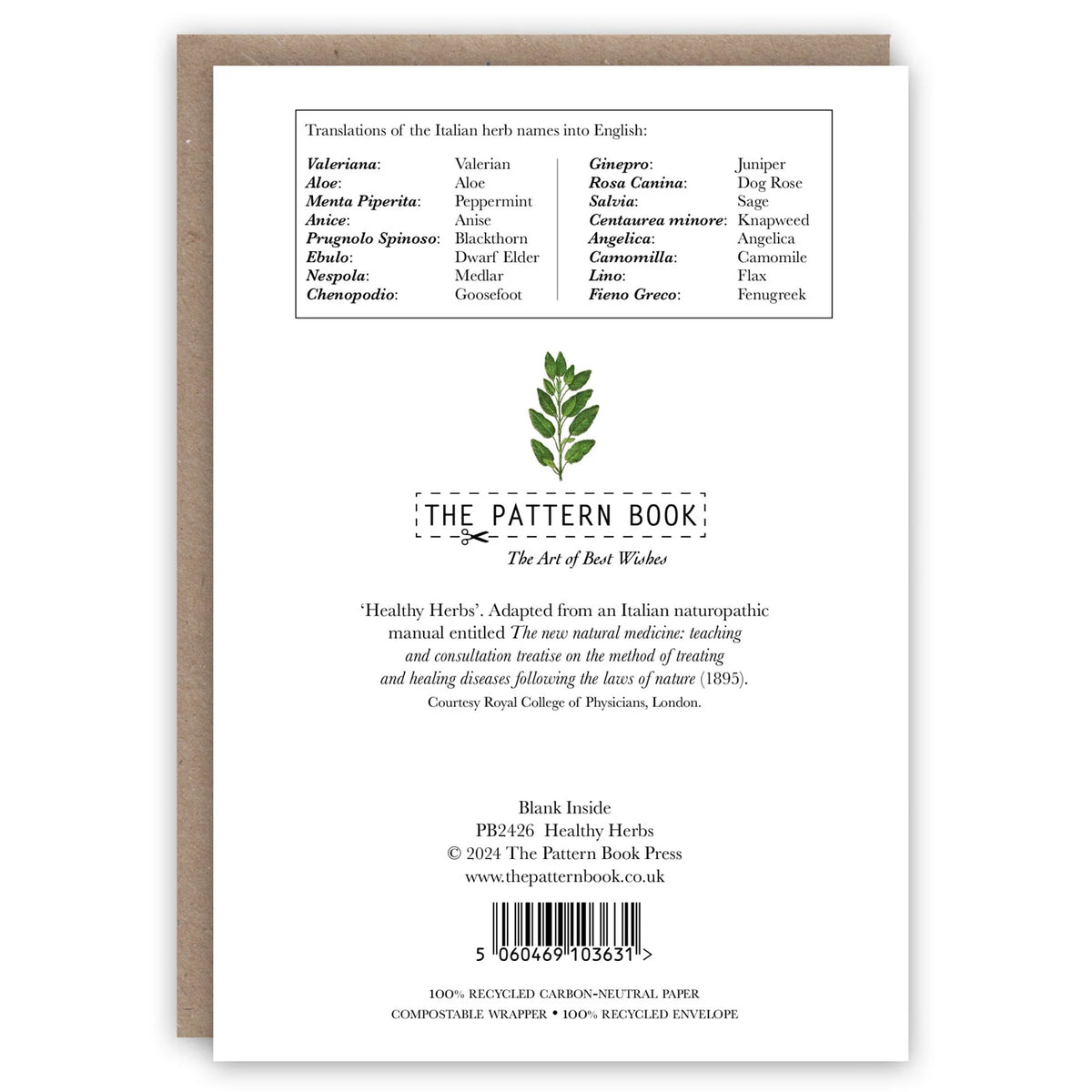 Healthy Herbs Greetings Card