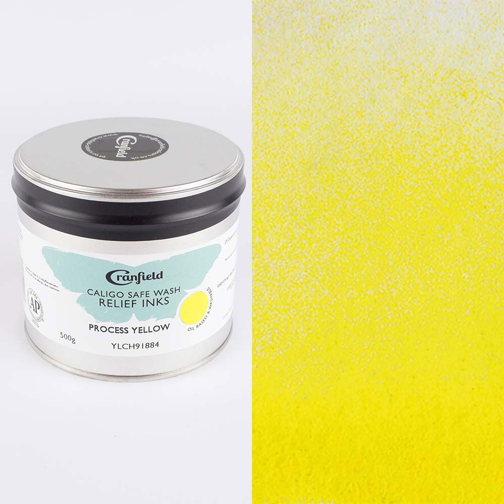 Cranfield Caligo Safe Wash Relief Ink 500ml Tin – Process Yellow