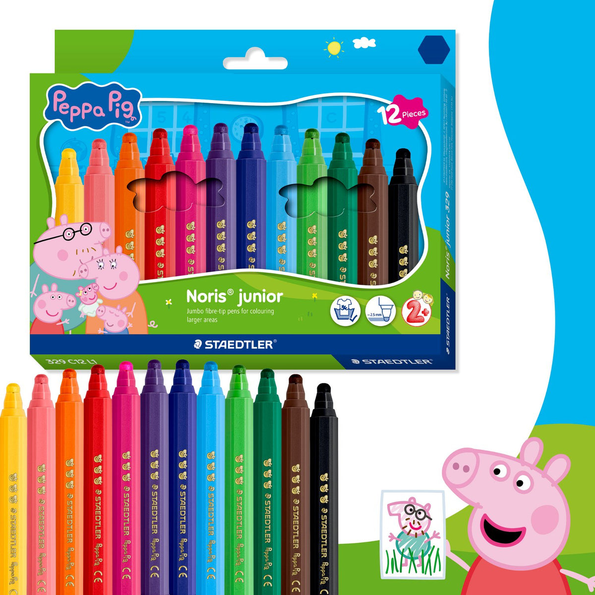 Staedtler Noris Junior x Peppa Pig Fibre-Tip Pens