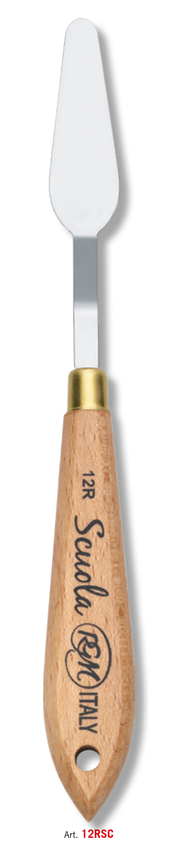 RGM Scuola Student Palette Knife, Wooden Handle – No. 12R