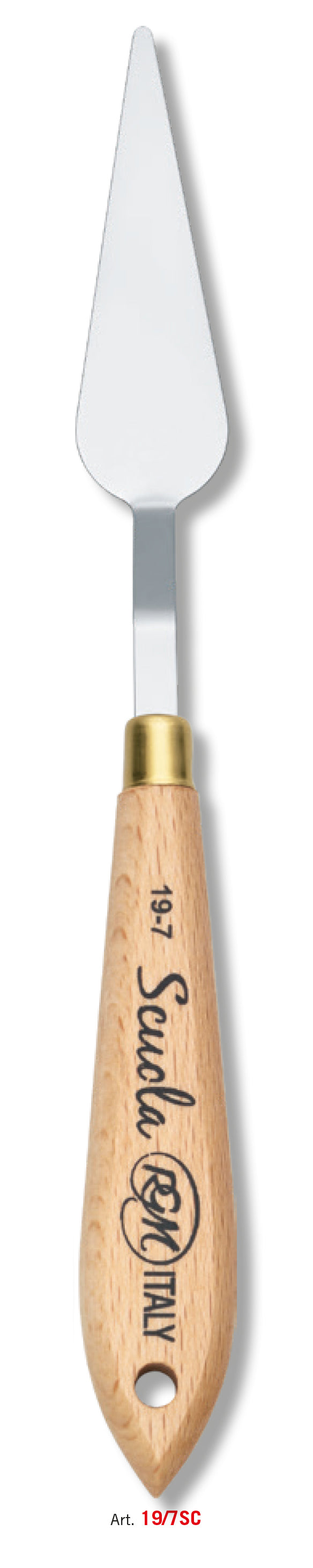 RGM Scuola Student Palette Knife, Wooden Handle – No. 19/7