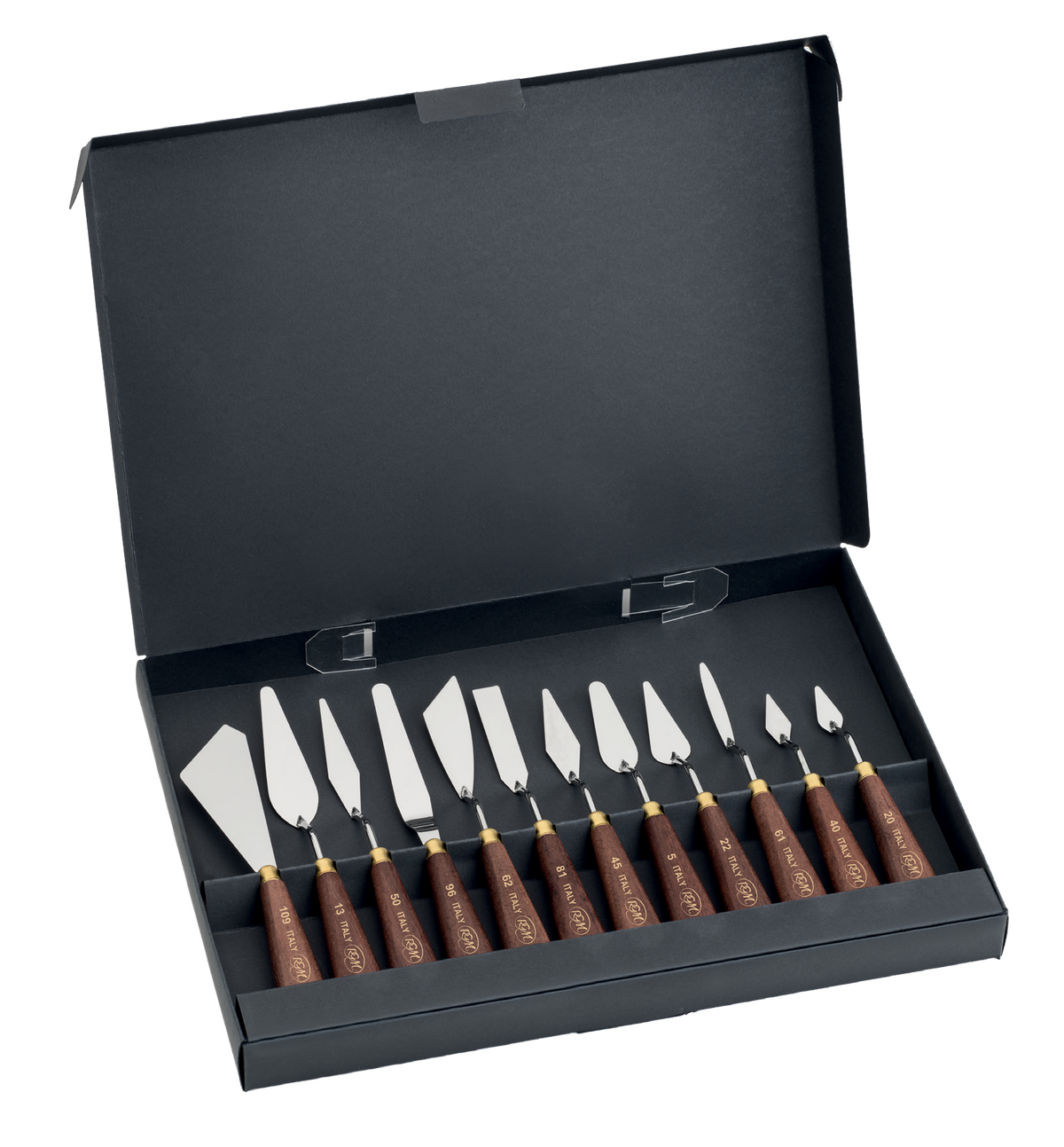 RGM Wooden Handle Palette Knife Set of 12
