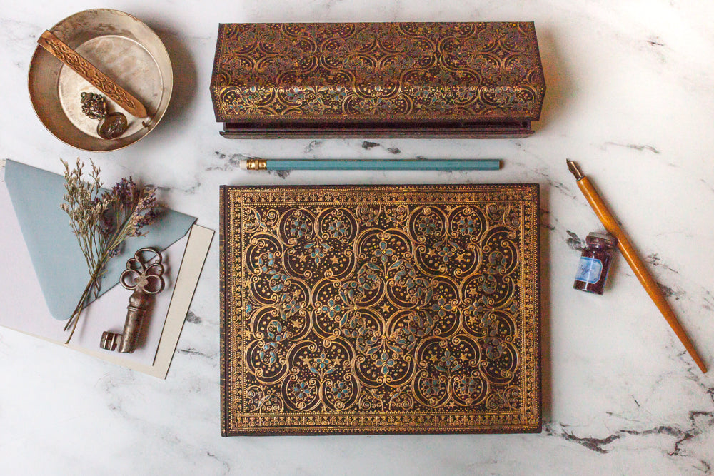 Paperblanks Restoration Pencil Case – design detail