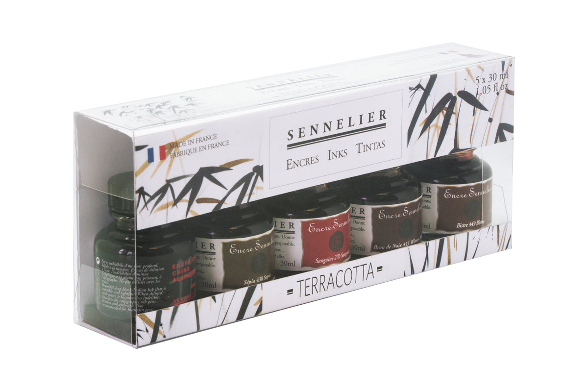 Sennelier Artist Ink Terracotta Set – 5 x 30ml