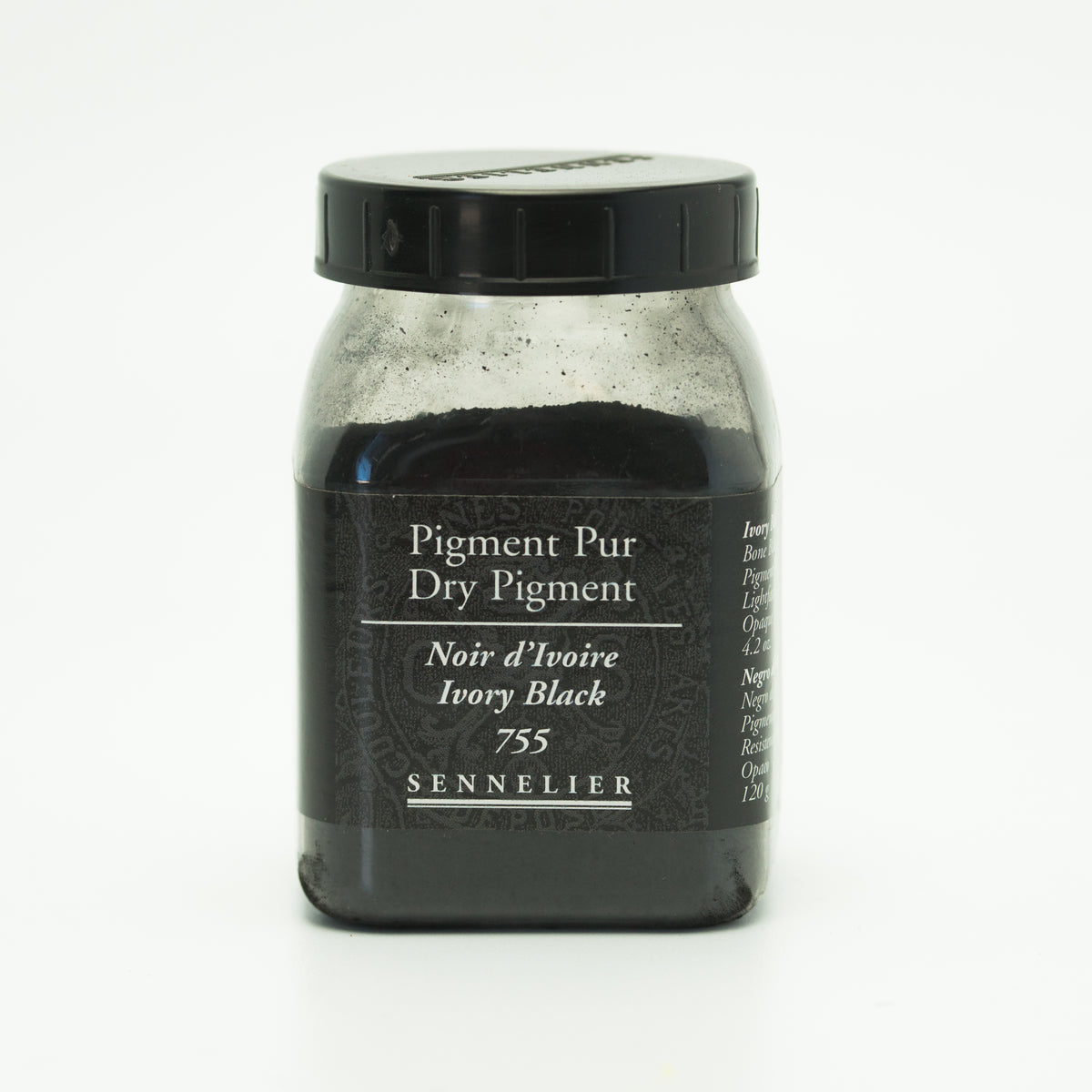 Sennelier Pure Pigment 120g Jar – Ivory Black 755