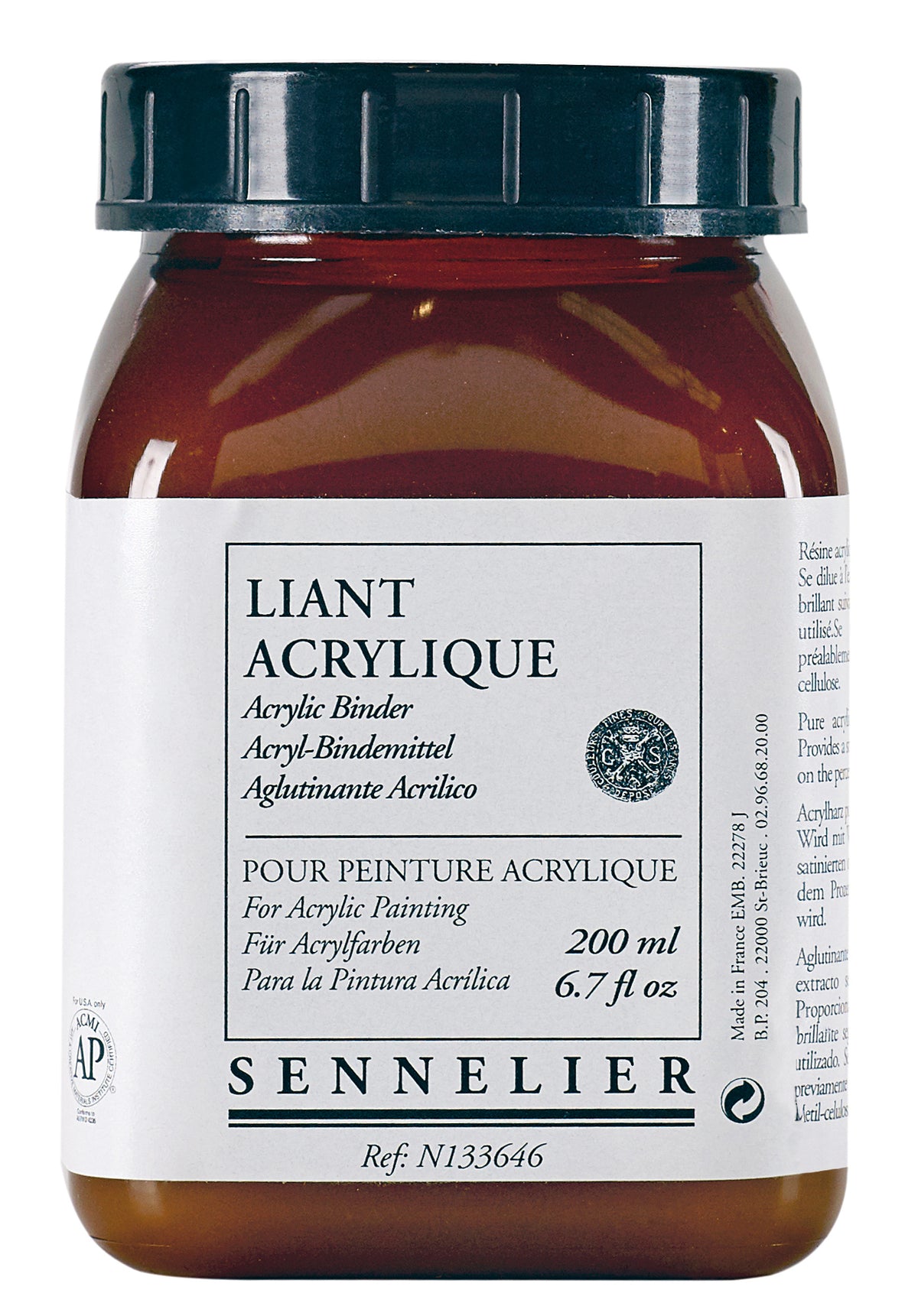 Sennelier Acrylic Binding Medium – 200ml
