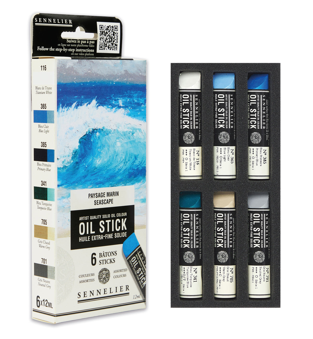 Sennelier Mini Oil Stick Set of 6 – Seascape