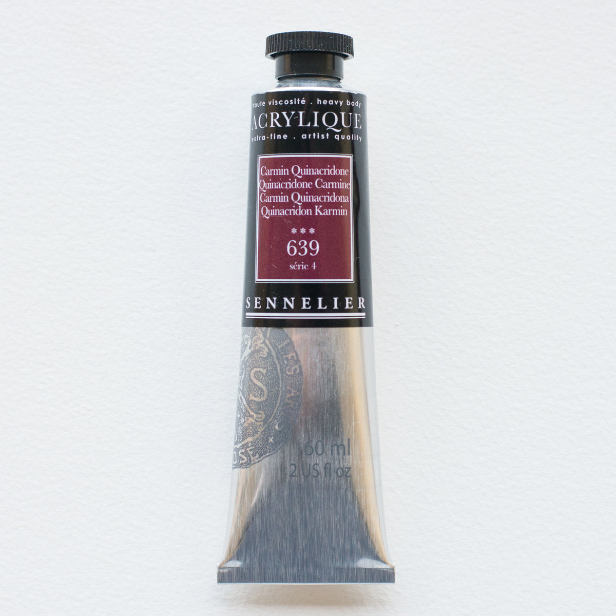 Sennelier Artist Acrylic 60ml – Quinacridone Carmine 639