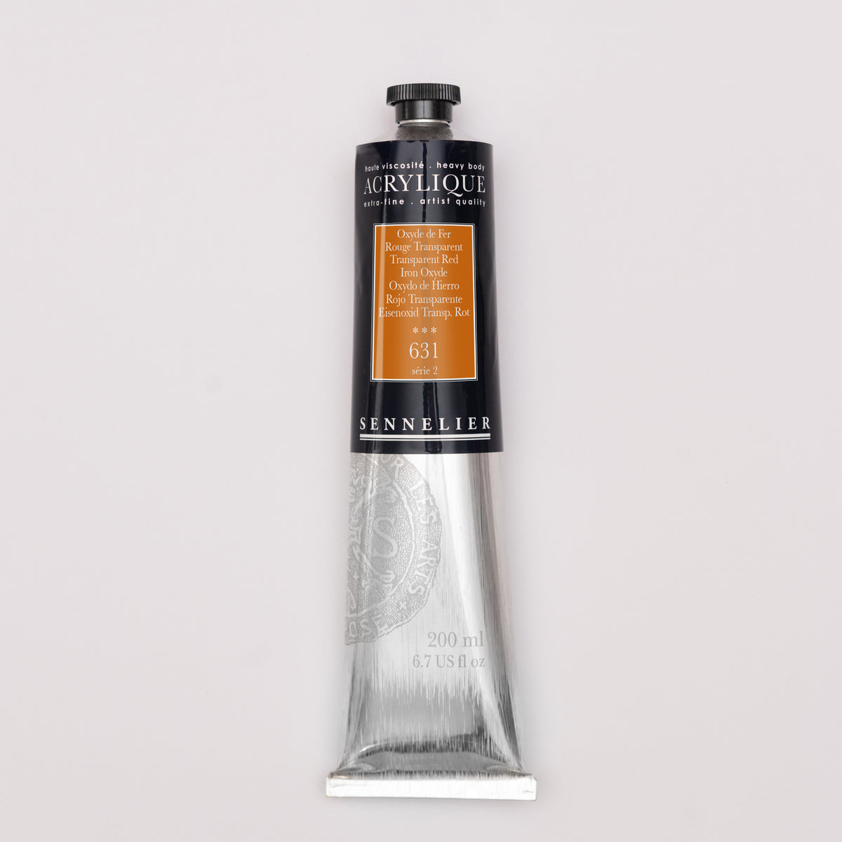 Sennelier Artist Acrylic 200ml – Transparent Red Iron Oxide 631