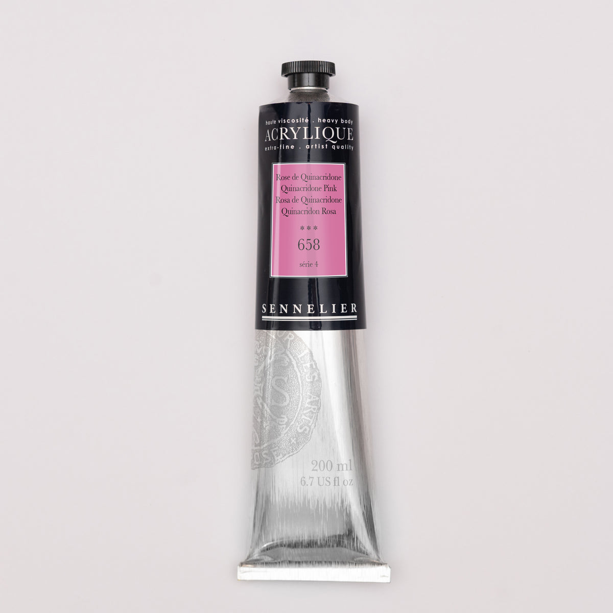Sennelier Artist Acrylic 200ml – Quinacridone Pink 658