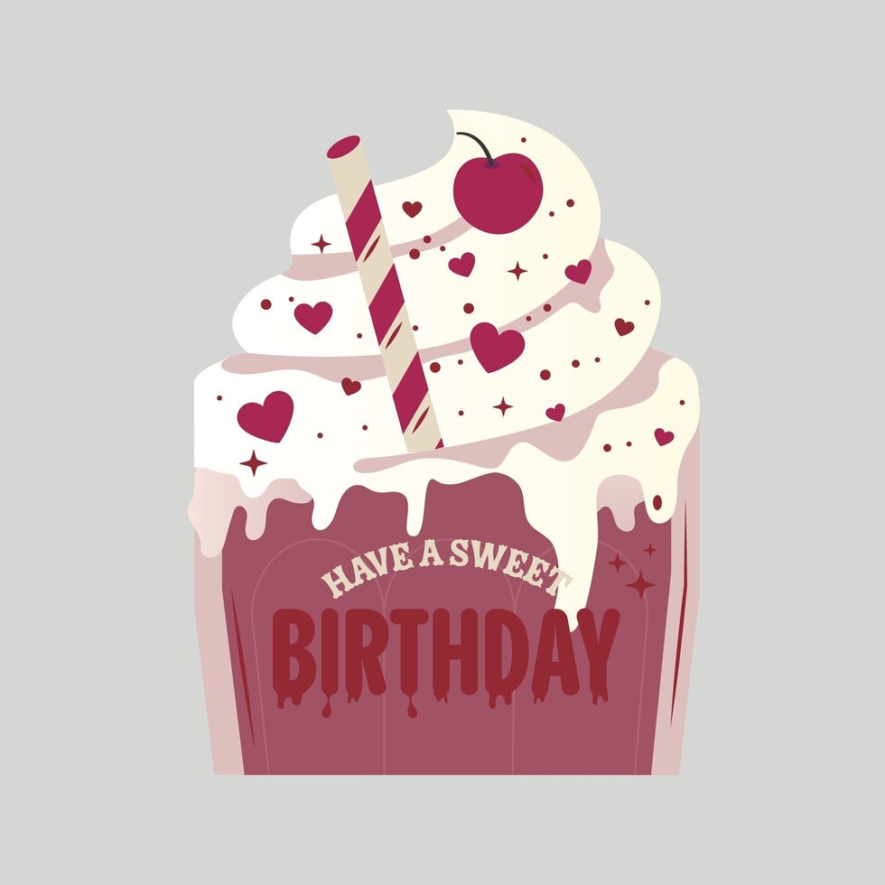 Taking Shape Minis Milkshake Mini Greetings Card by Heyyy