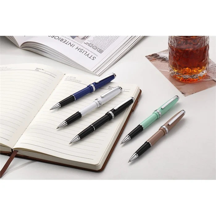 Cross Lume Obsidian Black With Polished Chrome Appointments Rollerball Pen
