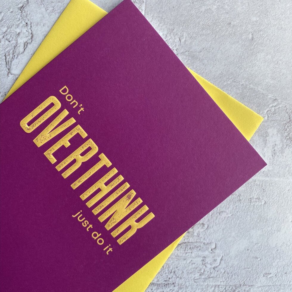 Type Dreams Overthink Greetings Card by Heyyy