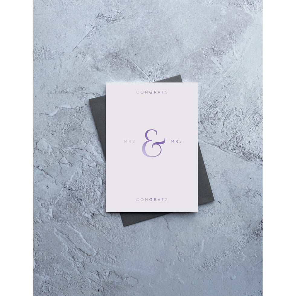 Type Dreams Mrs & Mrs Wedding Card by Heyyy