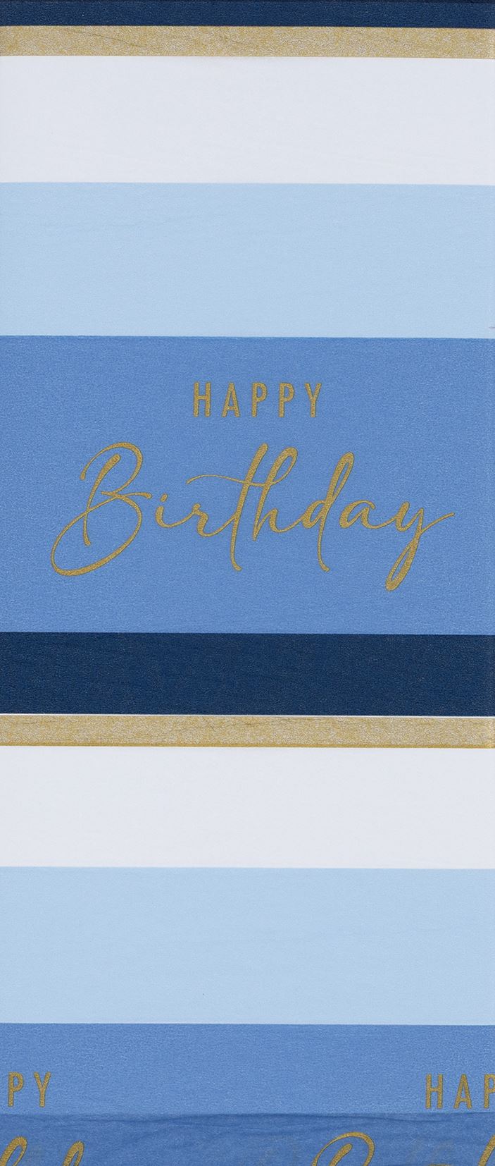 Birthday Stripe Blue Patterned Tissue Paper