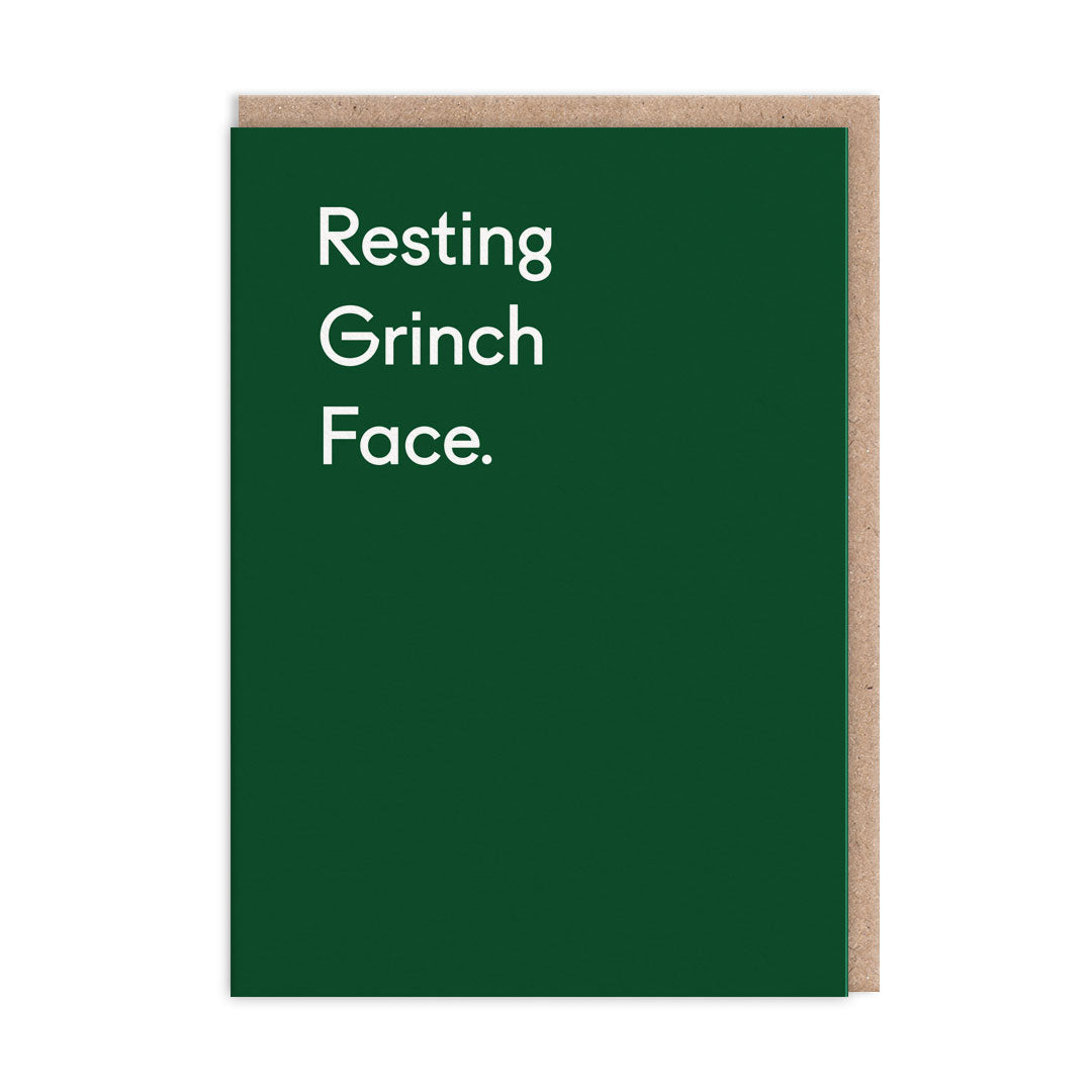 Resting Grinch Face Greeting Card (12889)