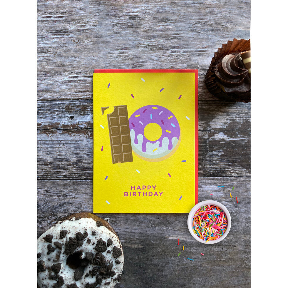 Tiny & Terrific Age 10 Doughnut 10th Birthday Card by Heyyy