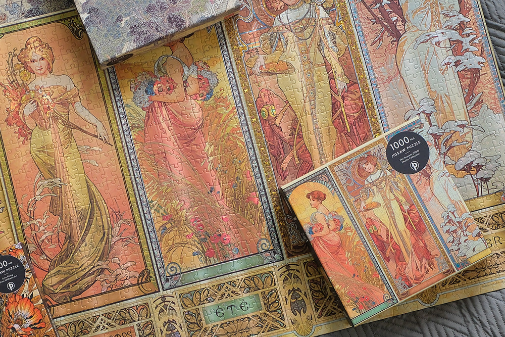 Paperblanks The Seasons (1900) 1000-Piece Jigsaw Puzzle – design detail