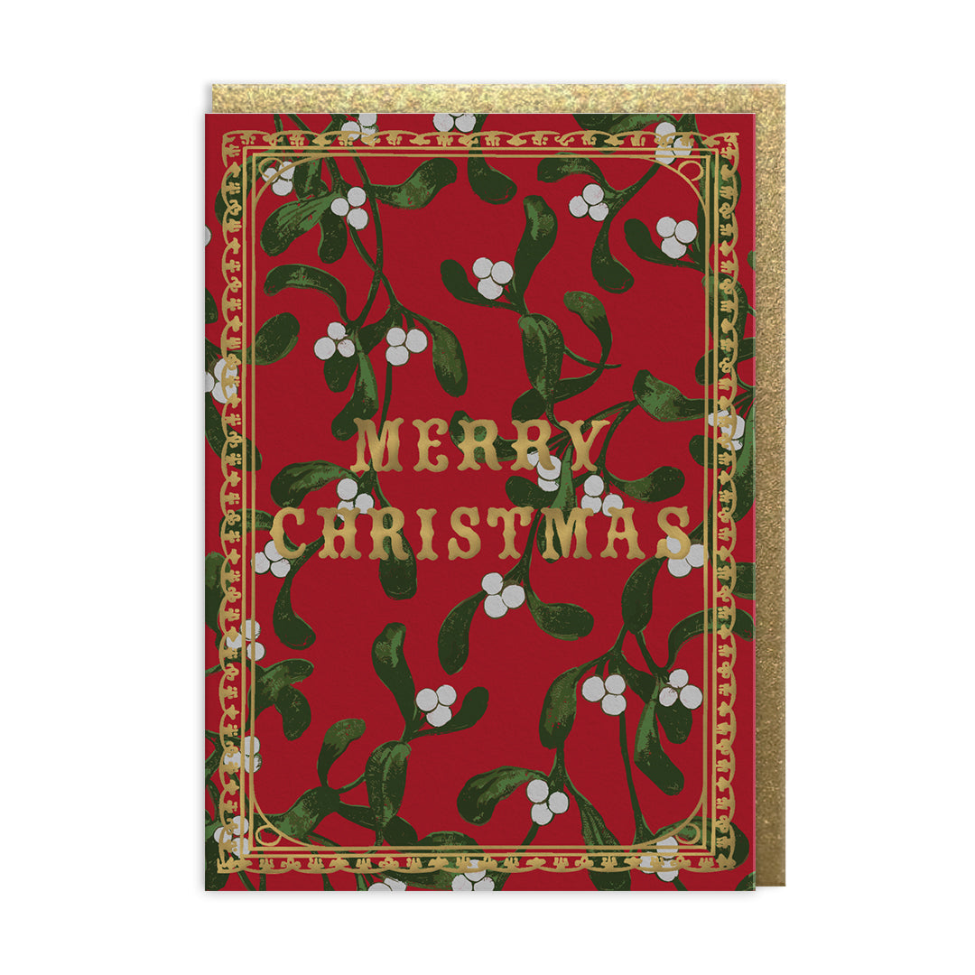 Merry Christmas Mistle Toe Greeting Card (13800)