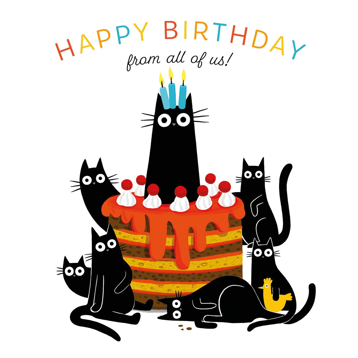 Cat Walk - Cats Cake Large Card