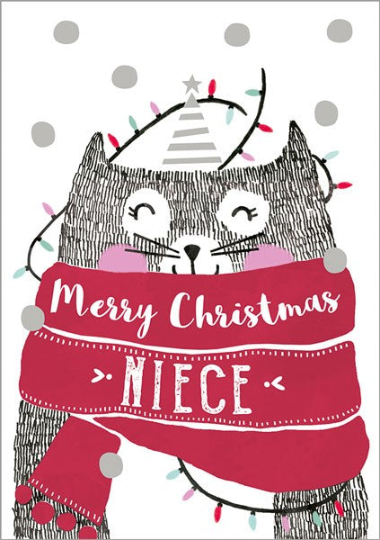 Niece Cat Christmas Card