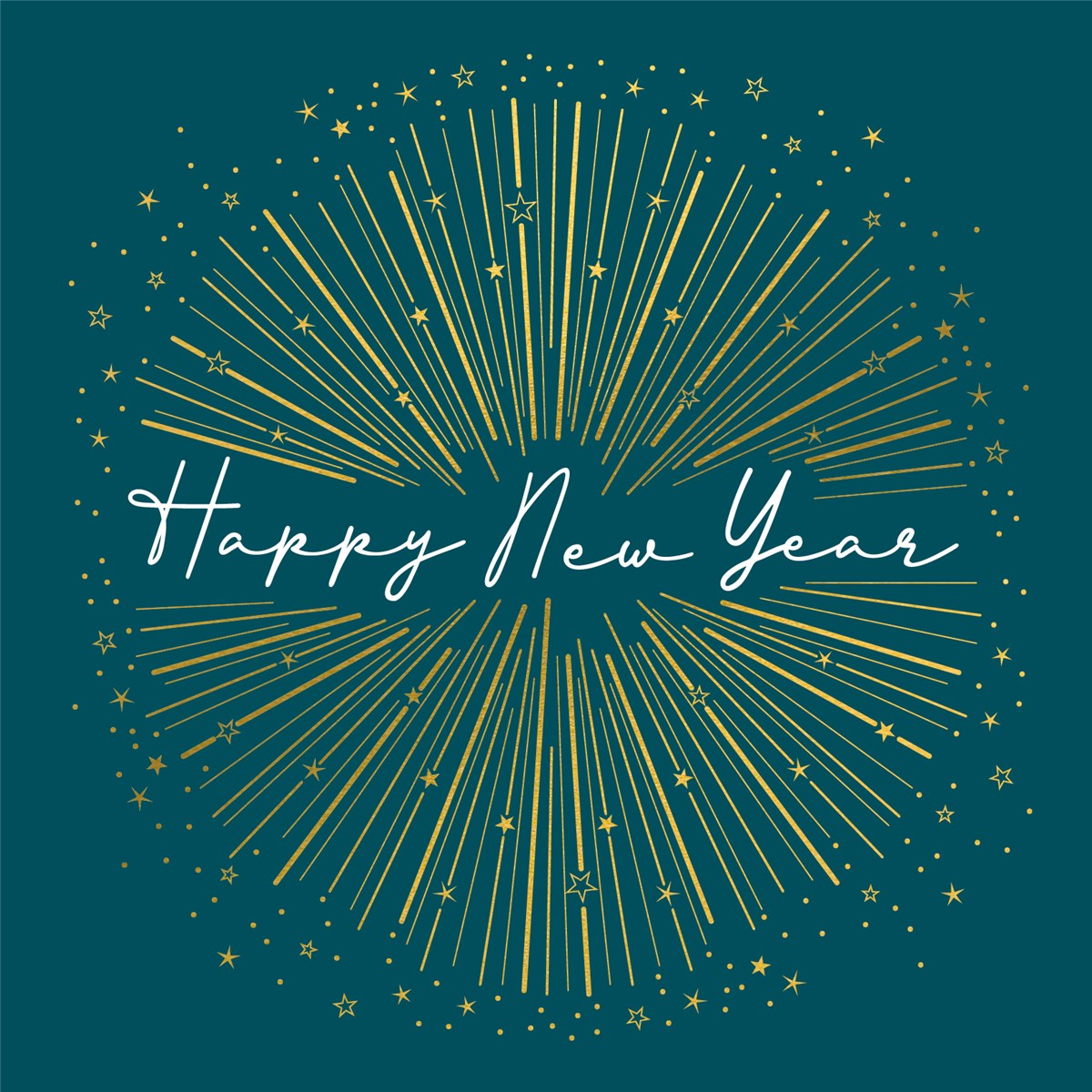 New Year Firework Christmas Card
