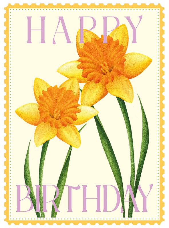 Daffodil Colourburst Card