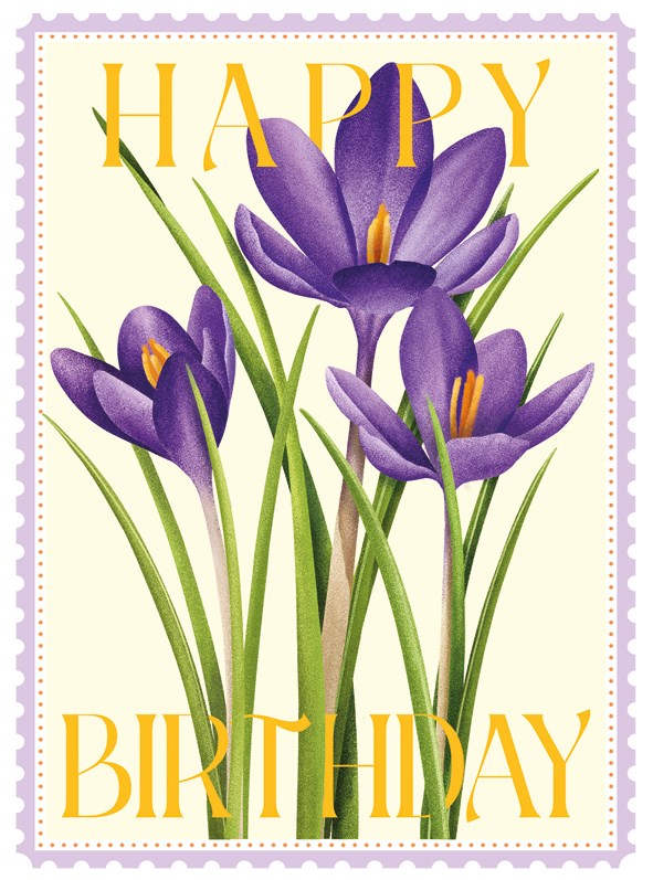 Crocuses Colourburst Card