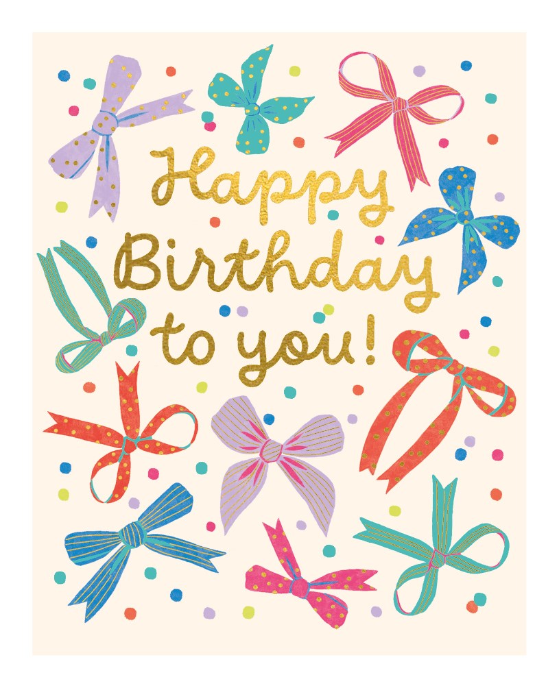 Happy Birthday Bows It's a Celebration Card