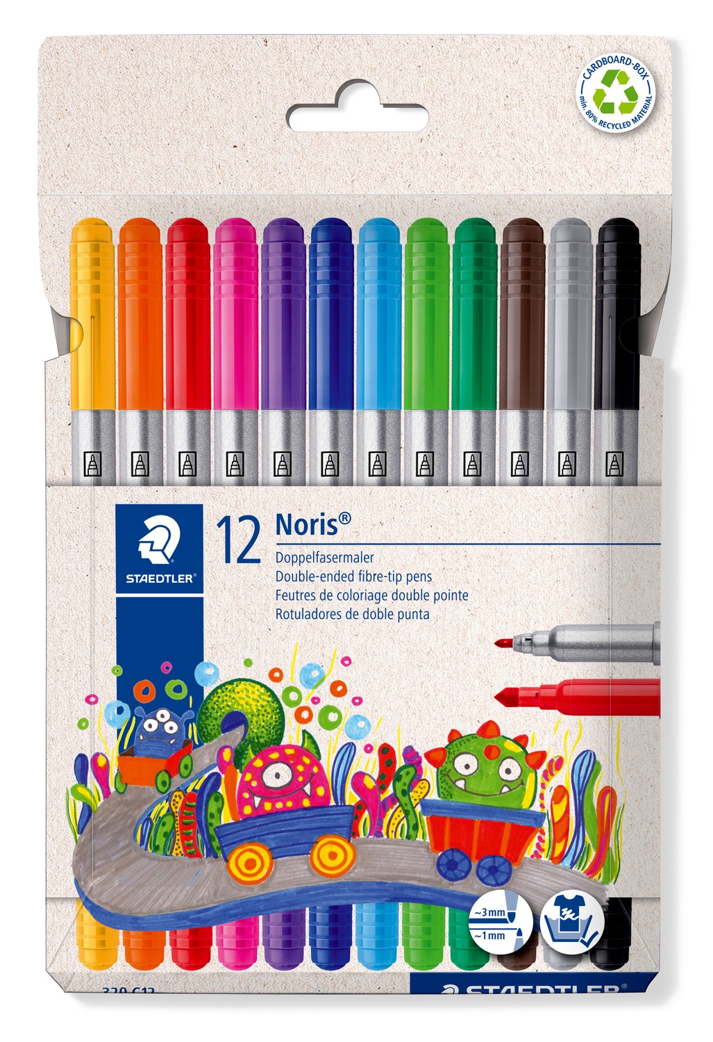 Staedtler Noris Double-Ended Fibre-Tip Pens (Set of 10)