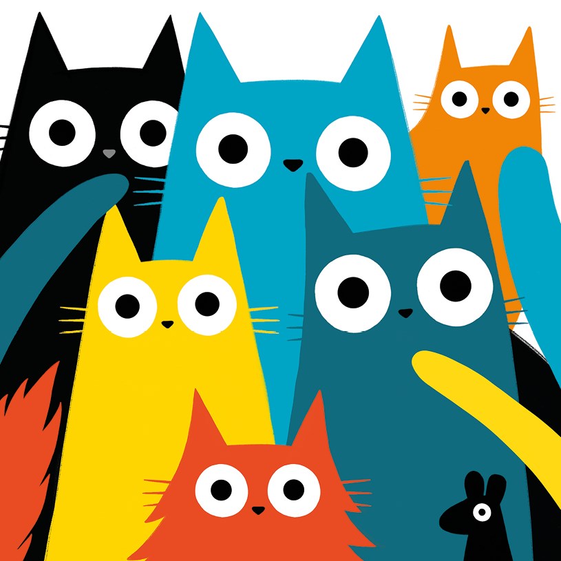 Cat Clowder Cat Walk Card