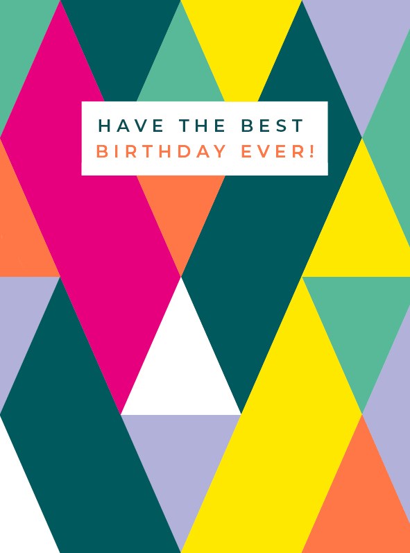 Have the Best Birthday Fluoro Card
