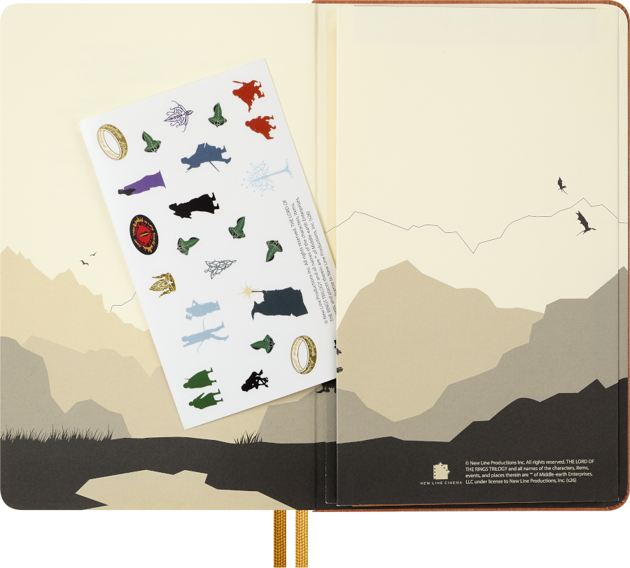 Moleskine Lord of the Rings Frodo and Sam notebook – inside detail