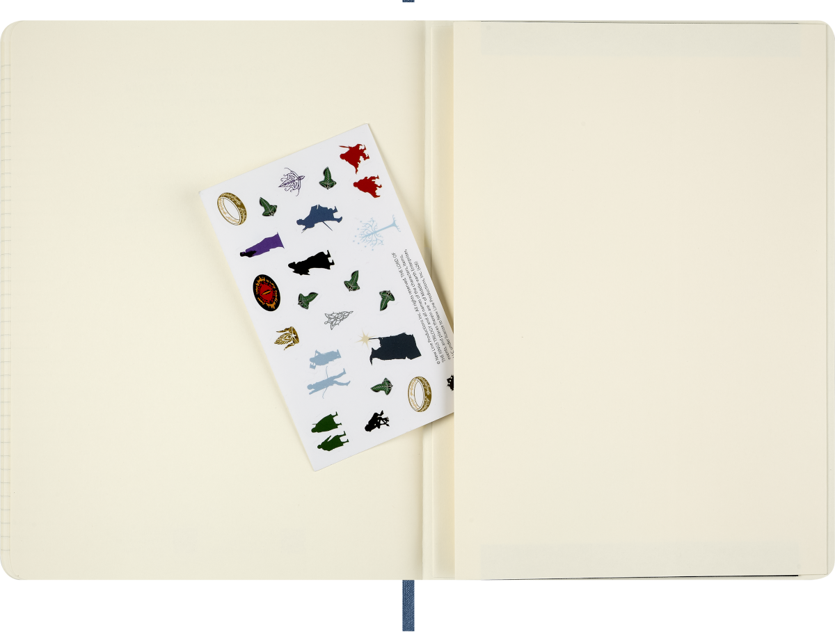 Moleskine Lord of the Rings XL soft cover notebook – inside detail