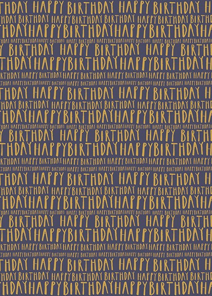 Just my Type Black Gift Wrap Sheet