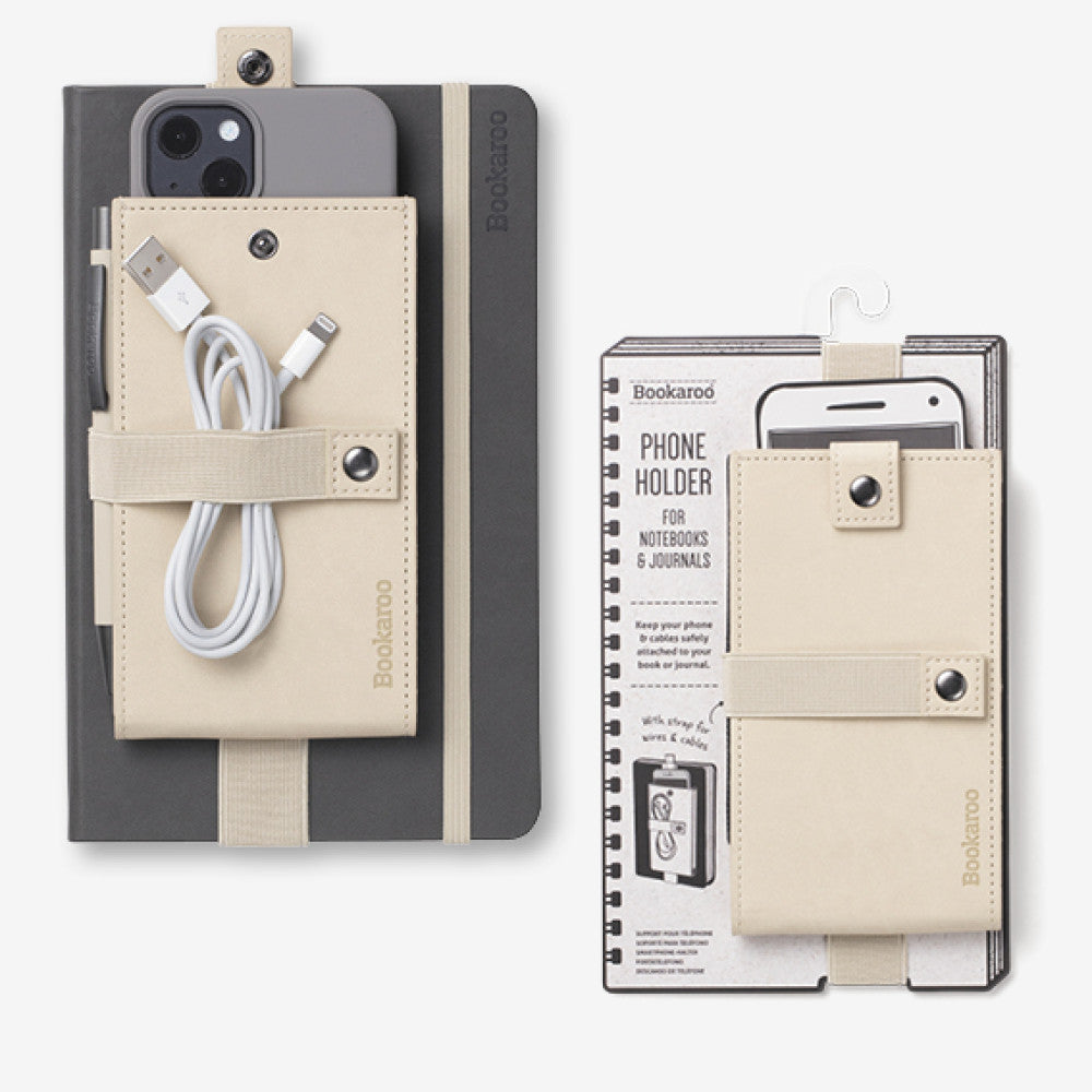Bookaroo Phone Holder for Notebooks & Journals - Cream