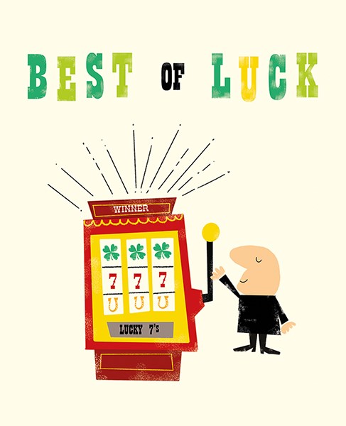 Good Luck Slot Machine Card