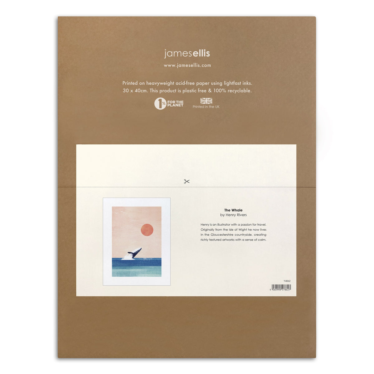 Breaching Whale Art Print – 30 x 40 cm – view 3