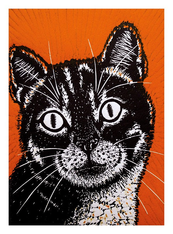 Orange Cat Lop-Eared Merlin Card