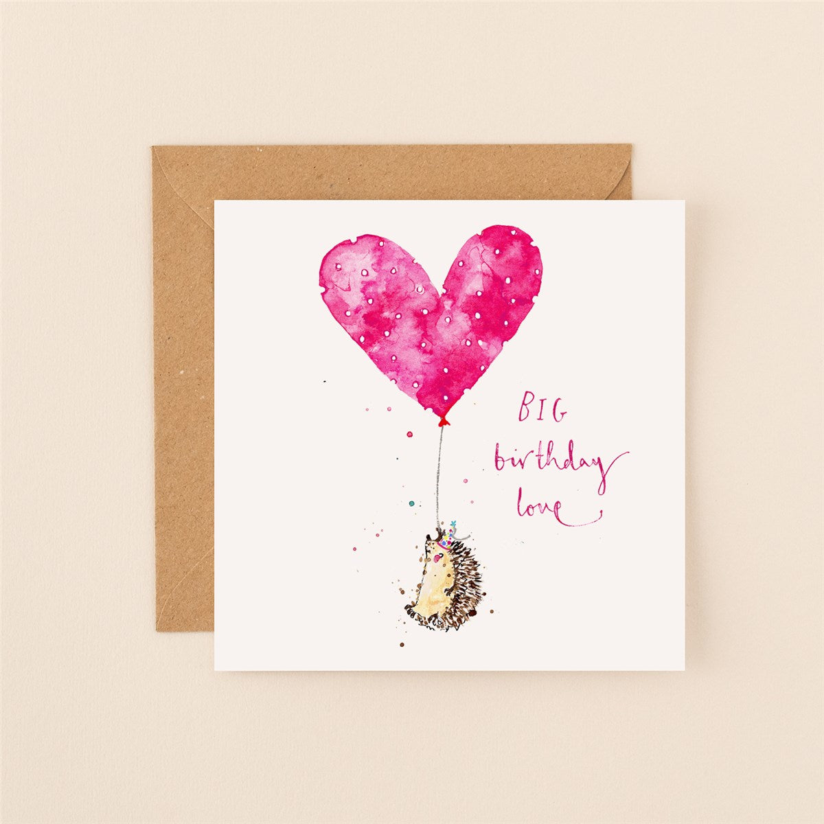 Big Birthday Love Hedgehog Louise Mulgrew Card
