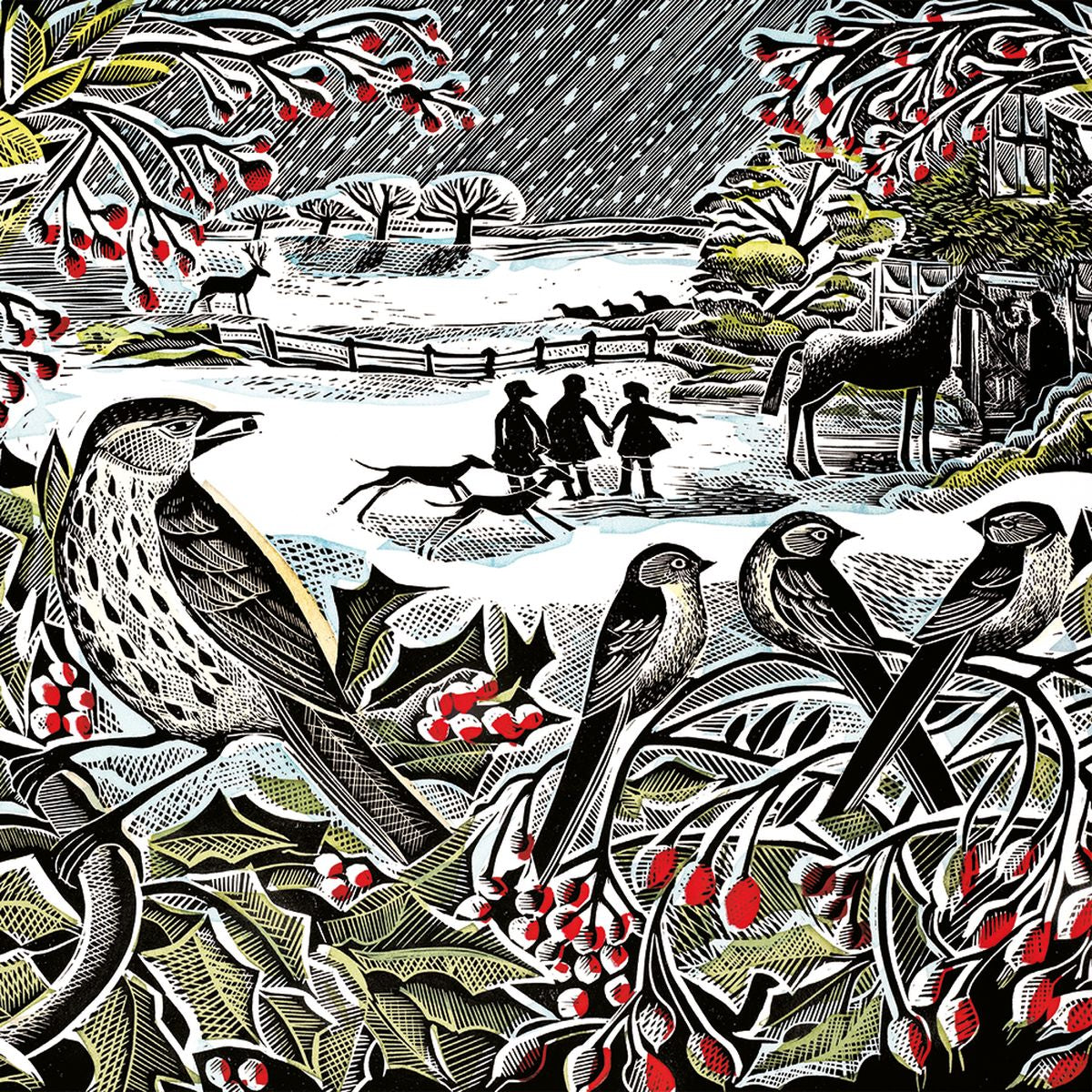 Angela Harding Holly Hedge Christmas Card Pack