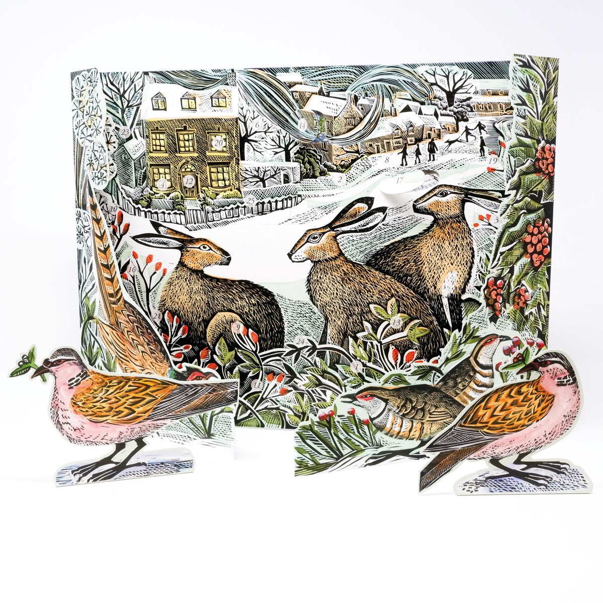 Angela Harding We Three Hares 3D Advent Calendar