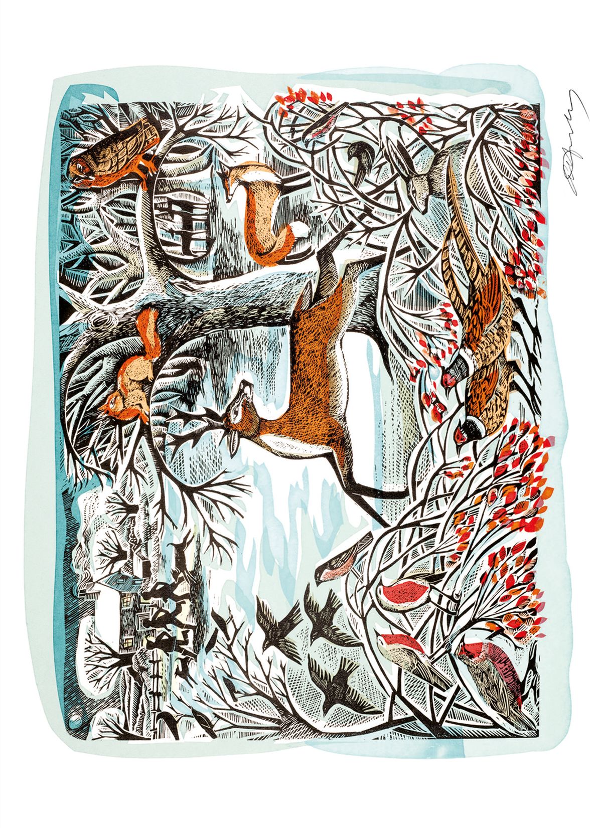 Angela Harding Winter Woodland Christmas Card Pack