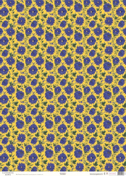 Catherine Rowe Blue Flowers Gift Wrap