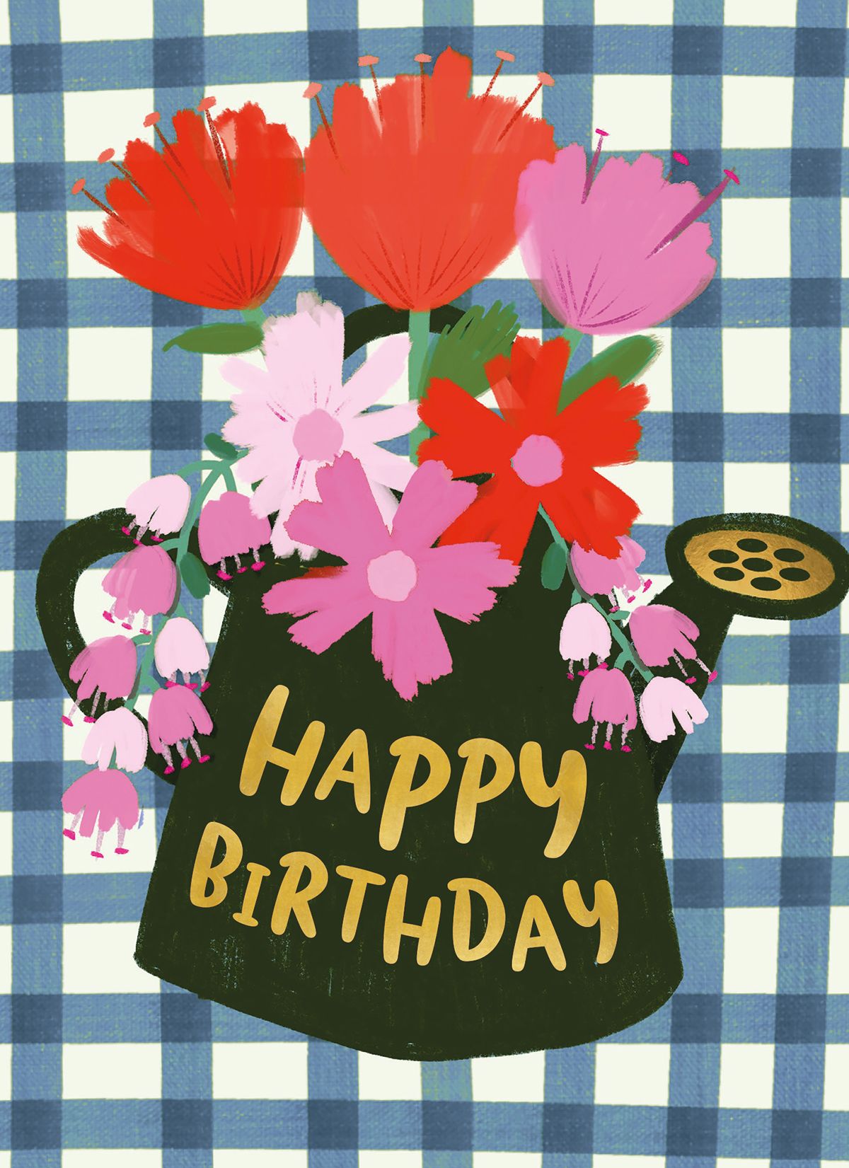 Claire Lefevre Watering Can Blooms Greeting Card